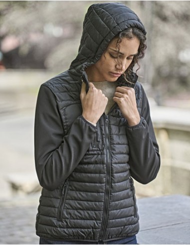 TEE-9629-Womens Hooded Crossover Jacket